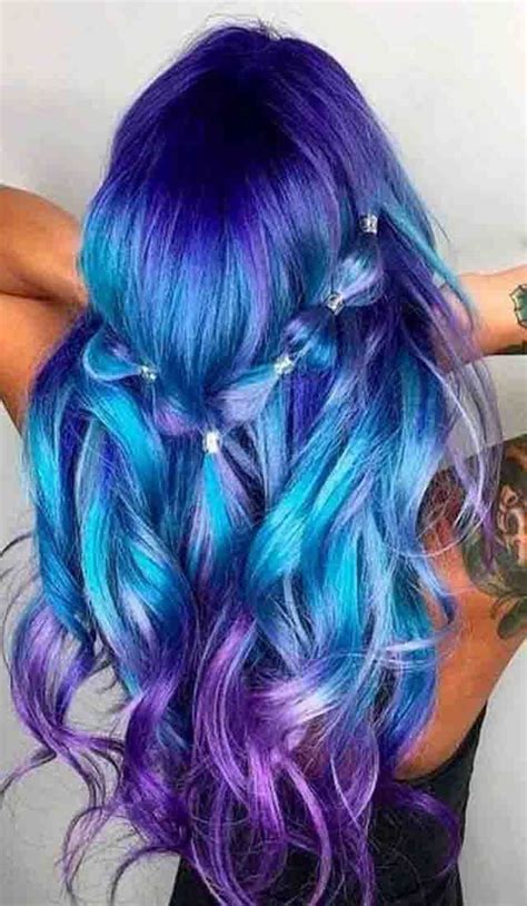 ombre blue and purple hair|purple ombre hair blonde.